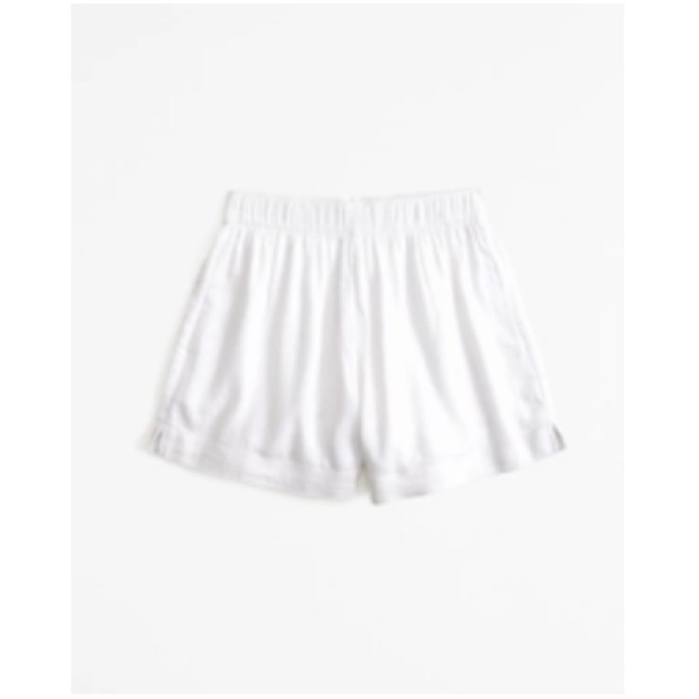 Abercrombie White Linen Shorts